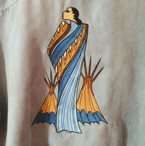 Blue Embroidered Women's Top - Picture 7 of 7